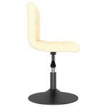 vidaXL Chaises pivotantes à manger lot de 2 crème velours