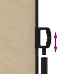 vidaXL Auvent latéral rétractable beige 160x1000 cm