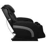 vidaXL Fauteuil de massage Noir Similicuir