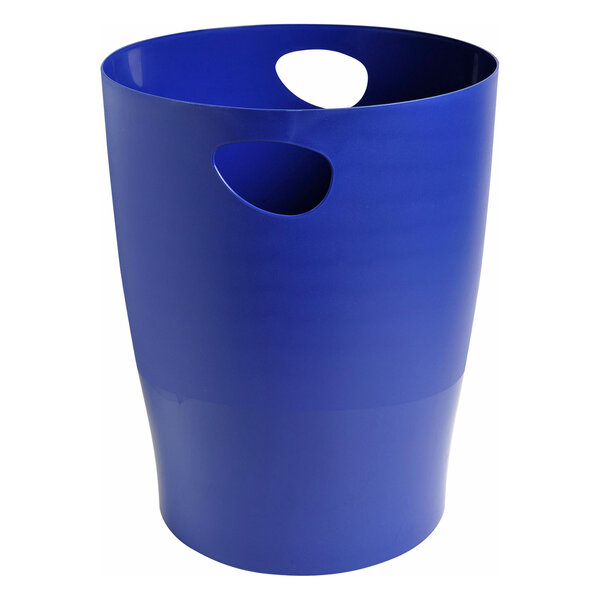 Corbeille à papier ecobin exacompta bleu nuit - bleu foncé