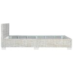 vidaXL Cadre de lit Gris Rotin naturel 140 x 200 cm