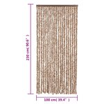 vidaXL Rideau anti-mouches beige et marron foncé 100x230 cm chenille