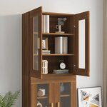 vidaXL Armoire murale suspendue Chêne marron 69 5x34x90 cm
