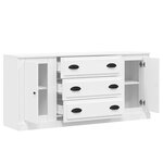 vidaXL Buffets 3 Pièces Blanc Bois d'ingénierie