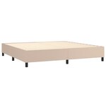 vidaXL Sommier à lattes de lit avec matelas Cappuccino 200x200 cm