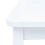 vidaXL Ensemble de salle à manger 5 Pièces Bois d'hévéa Blanc