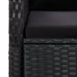 vidaXL Ensemble à manger de jardin 11 Pièces coussins noir résine tressée