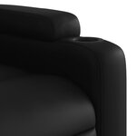 vidaXL Fauteuil de massage inclinable électrique noir similicuir