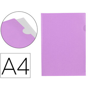 Pochette coin liderpapel polypropylene 180 microns a4 210x297mm capacite 20f coloris lavande opaque