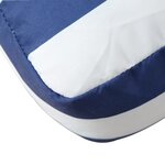 vidaXL Coussin de palette rayure bleue/blanche 60x60x8 cm tissu