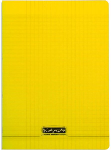 Cahier piqué POLYPRO 21x29,7 cm 140 p séyès 90g Jaune CALLIGRAPHE