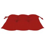 vidaXL Chaises de jardin et coussins rouge lot de 8 Bois teck massif