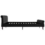 vidaXL Cadre de lit Noir Velours 200 x 200 cm