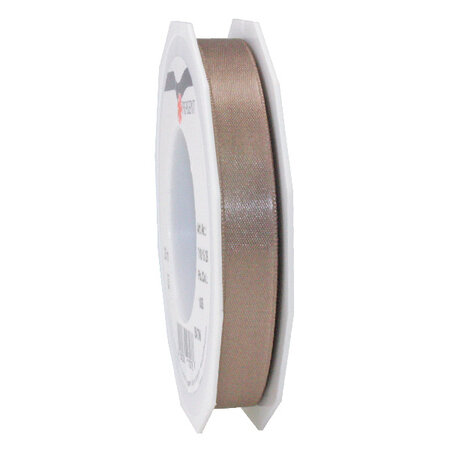 Satin double face 25-m-rouleau 15 mm taupe