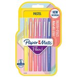 Stylo feutre flair pastell  blister de 6 paper mate