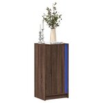 vidaXL Buffet avec LED chêne marron 42 5x34x85 cm bois d'ingénierie