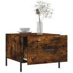 vidaXL Table basse Chêne fumé 50x50x40 cm Bois d'ingénierie