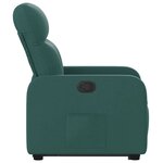 vidaXL Fauteuil inclinable vert foncé tissu