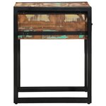 Table d'appoint vidaXL avec tiroir Noir 40x40x50 cm en bois massif de récupération
