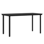 vidaXL Ensemble à manger de jardin avec coussins 5 Pièces Noir