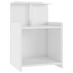 vidaXL Table de chevet Blanc brillant 40x35x60 cm Aggloméré