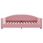 vidaXL Lit de jour avec matelas rose 90x200 cm velours