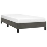 vidaXL Cadre de lit Gris foncé 100 x 200 cm Velours