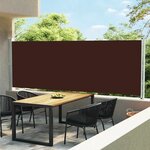 vidaXL Auvent latéral rétractable de patio 600x160 cm marron