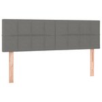 vidaXL Sommier à lattes de lit avec matelas Gris foncé 140x190cm Tissu