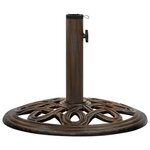 vidaXL Socle de parasol Bronze 40x40x32 cm Fonte