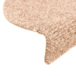 vidaXL Tapis d'escalier auto-adhésif Poinçon aiguilleté 15 Pièces Marron