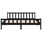 vidaXL Cadre de lit Noir Bois massif 160x200 cm