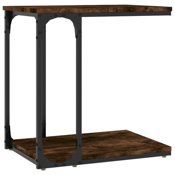 vidaXL Table d'appoint Chêne fumé 50x35x52 cm Bois d'ingénierie