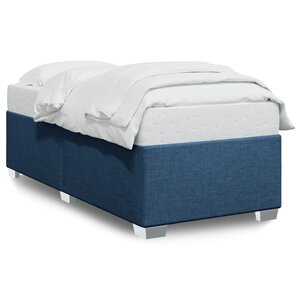vidaXL Cadre de lit Bleu 100 x 200 cm Tissu