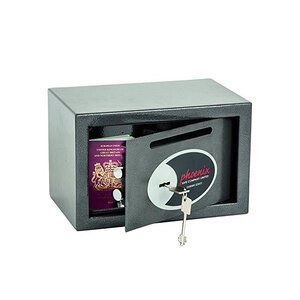 Coffre-fort anti-éffraction à clé VELA HOME / OFFICE 10 Litres Gris PHOENIX