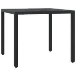 vidaXL Ensemble à manger de jardin avec coussins 3 Pièces Noir