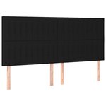 vidaXL Sommier à lattes de lit avec matelas Noir 180x200 cm Tissu