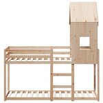 vidaXL Lit superposé avec toit 80x200 cm bois de pin massif