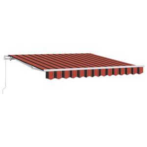 vidaXL Auvent Rétractable Orange et marron 350 x 250 cm