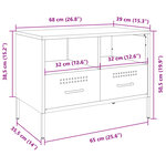 vidaXL Meuble TV vert olive 68x39x50 5 cm acier laminé à froid