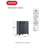 Keter Armoire de rangement basse Moby Gris graphite 100 cm