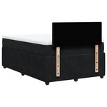 vidaXL Sommier à lattes de lit avec matelas Noir 120x200 cm Velours