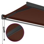 vidaXL Auvent rétractable automatique marron 500x300 cm