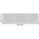 vidaXL Tapis rectangulaire marron foncé 80x300 cm bambou