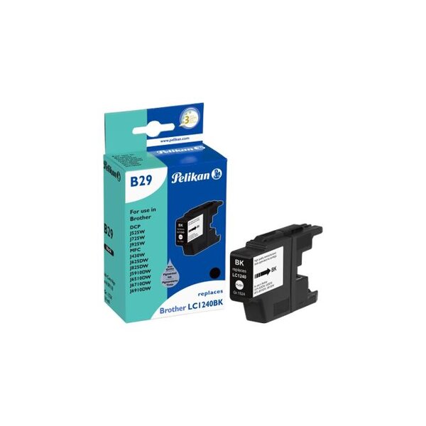 B29 cartouche jet d'encre compatible avec oem lc1240bk noir pelikan printing