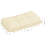 vidaXL Coussins de canapé palette 7 Pièces Crème