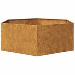 vidaXL Jardinière hexagone 138x120x45 cm acier corten