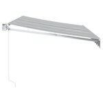 vidaXL Auvent rétractable anthracite et blanc 3 5x2 5m tissu/aluminium