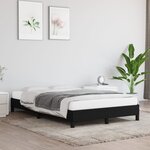 vidaXL Cadre de lit sans matelas noir 120x190 cm tissu