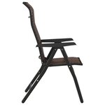 vidaXL Chaises pliables de jardin lot de 2 marron résine tressée